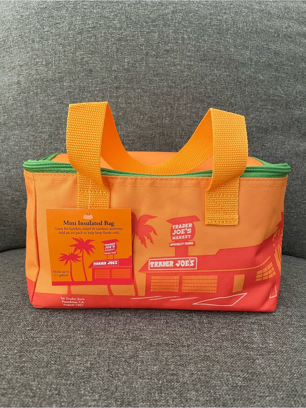 Trader Joe's Mini Insulated Cooler Bag - Orange